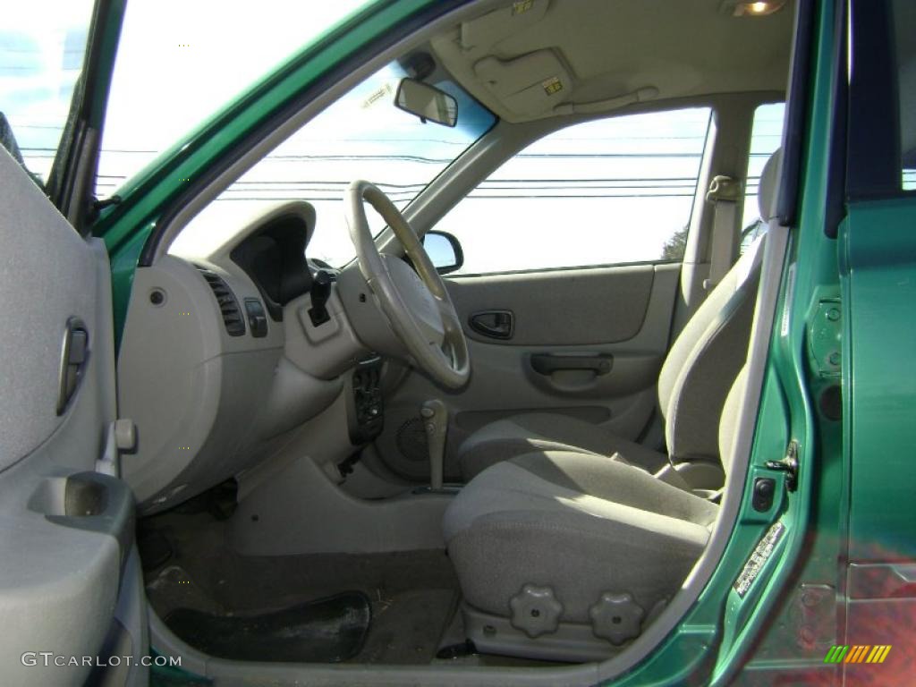 2000 Accent GL Sedan - Jade Green / Beige photo #10