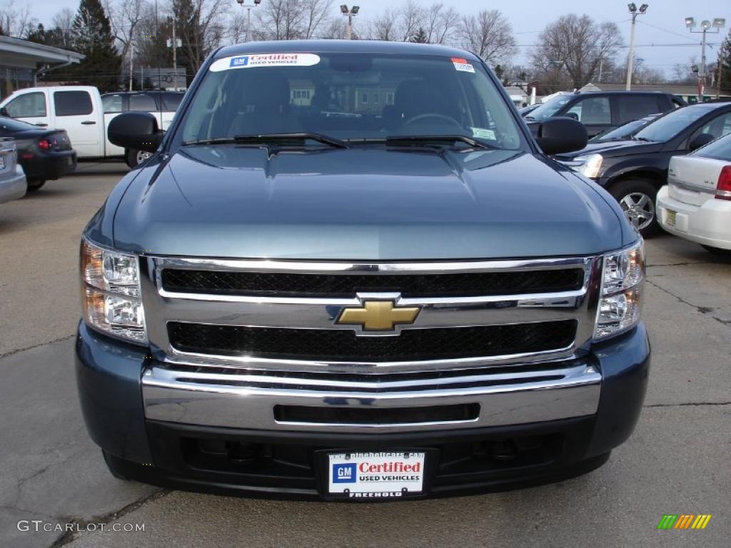 2009 Silverado 1500 LT Crew Cab 4x4 - Blue Granite Metallic / Ebony photo #2