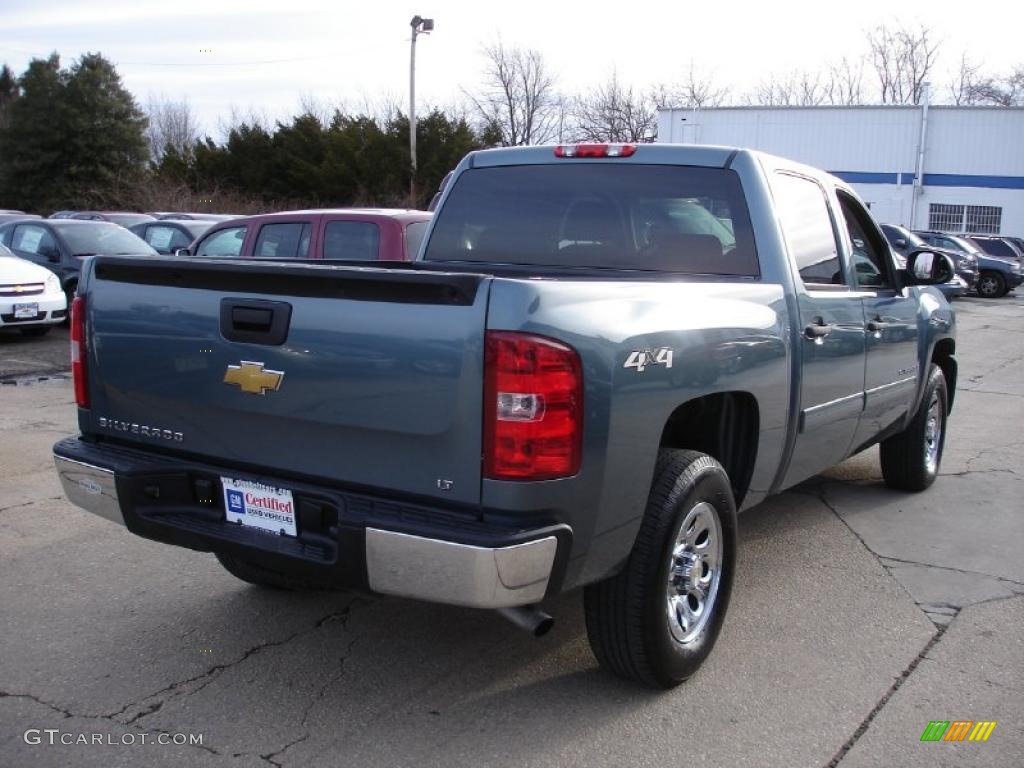 2009 Silverado 1500 LT Crew Cab 4x4 - Blue Granite Metallic / Ebony photo #4
