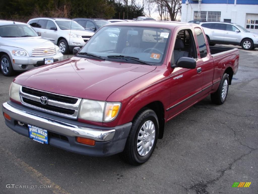 1998 Tacoma SR5 Extended Cab - Sunfire Red Pearl Metallic / Gray photo #1