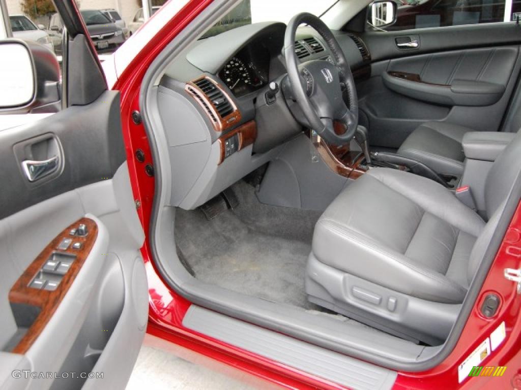 2007 Accord EX-L V6 Sedan - Moroccan Red Pearl / Gray photo #16