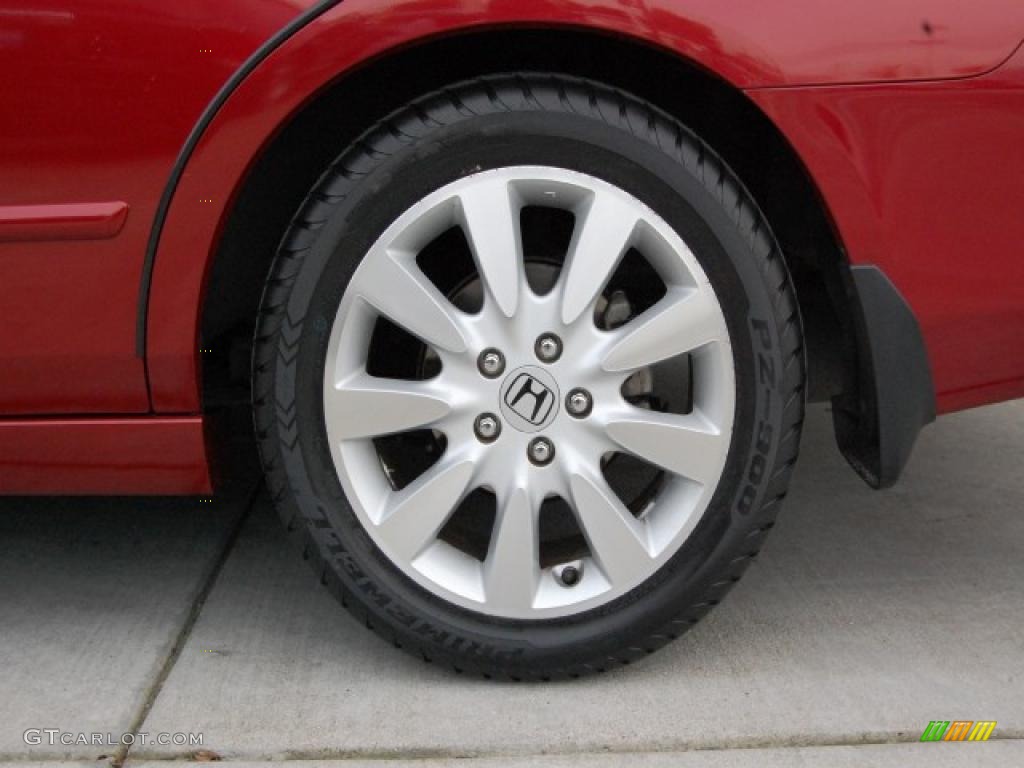 2007 Accord EX-L V6 Sedan - Moroccan Red Pearl / Gray photo #30