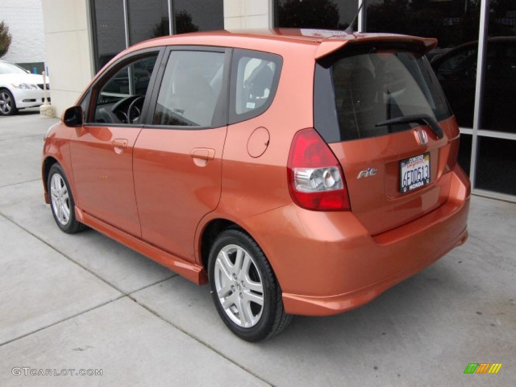 2008 Fit Sport - Blaze Orange Metallic / Black/Grey photo #5