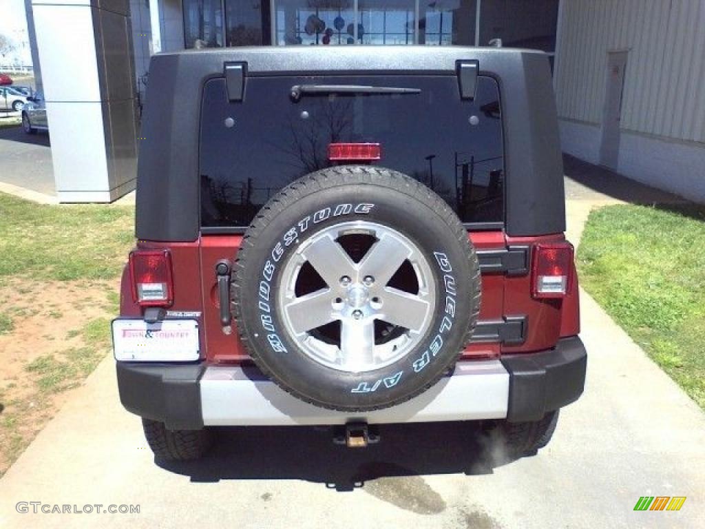 2008 Wrangler Unlimited Sahara 4x4 - Red Rock Crystal Pearl / Dark Slate Gray/Med Slate Gray photo #4