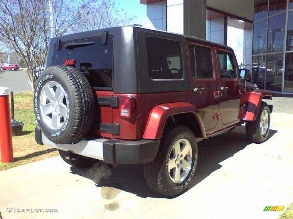 2008 Wrangler Unlimited Sahara 4x4 - Red Rock Crystal Pearl / Dark Slate Gray/Med Slate Gray photo #15