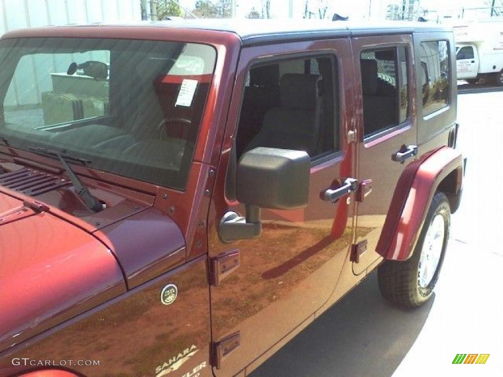 2008 Wrangler Unlimited Sahara 4x4 - Red Rock Crystal Pearl / Dark Slate Gray/Med Slate Gray photo #19