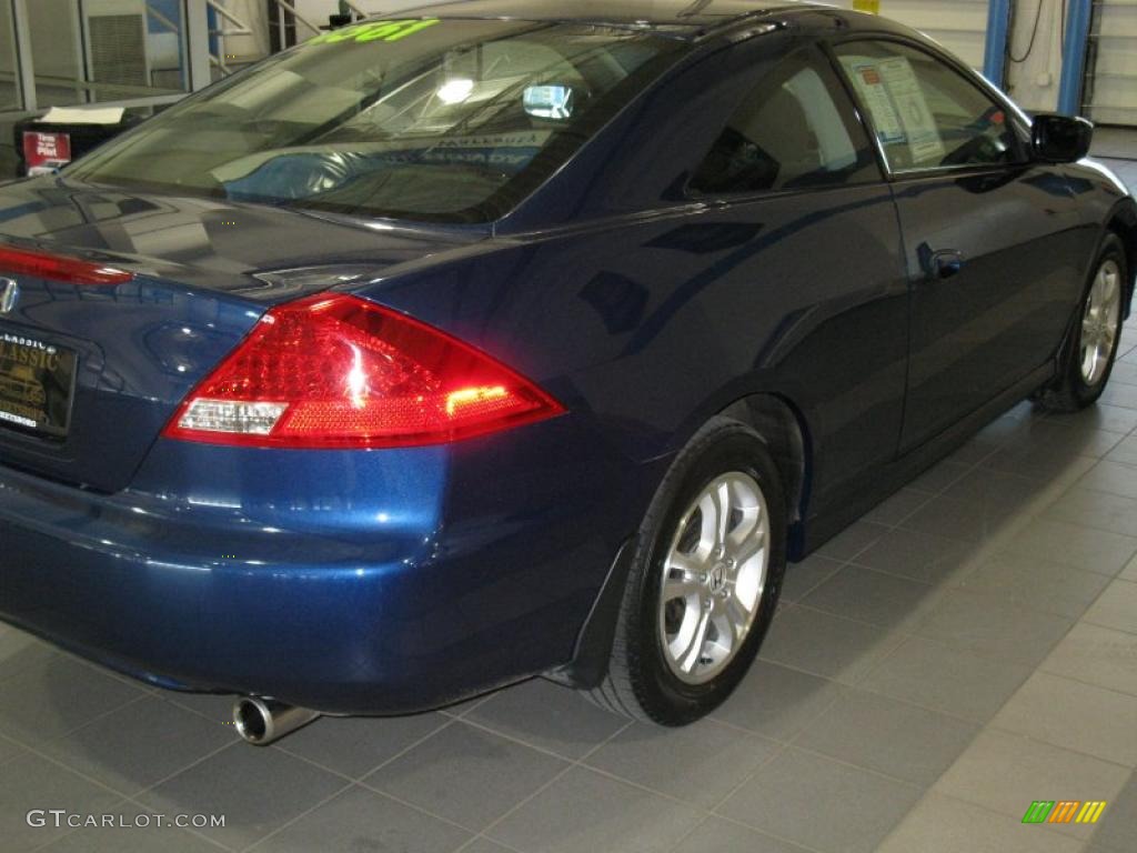 2007 Accord LX Coupe - Sapphire Blue Pearl / Black photo #8
