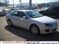 2010 White Platinum Tri-coat Metallic Ford Fusion Hybrid  photo #4