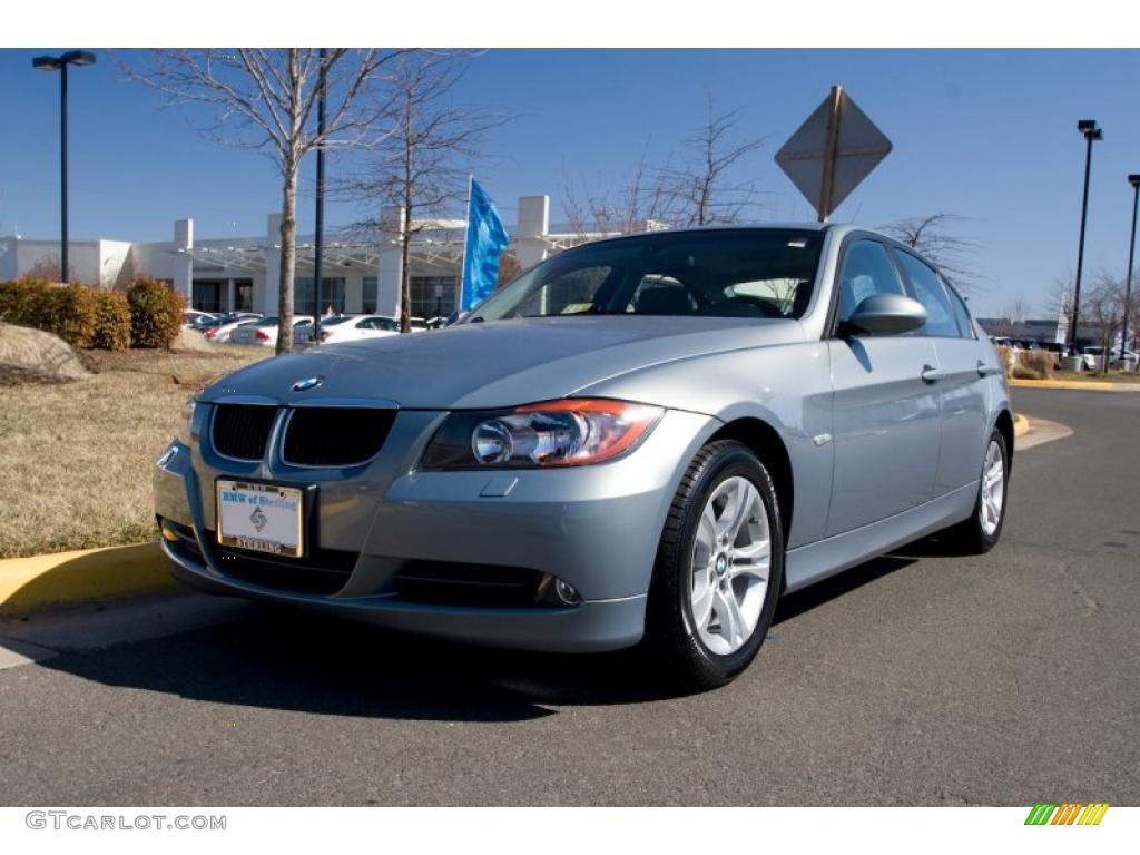 2008 3 Series 328xi Sedan - Titanium Silver Metallic / Black photo #2