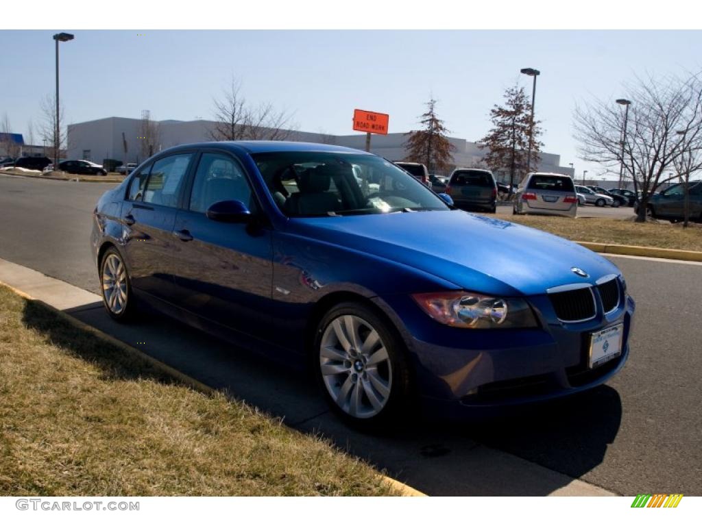 2007 3 Series 328i Sedan - Montego Blue Metallic / Grey photo #8