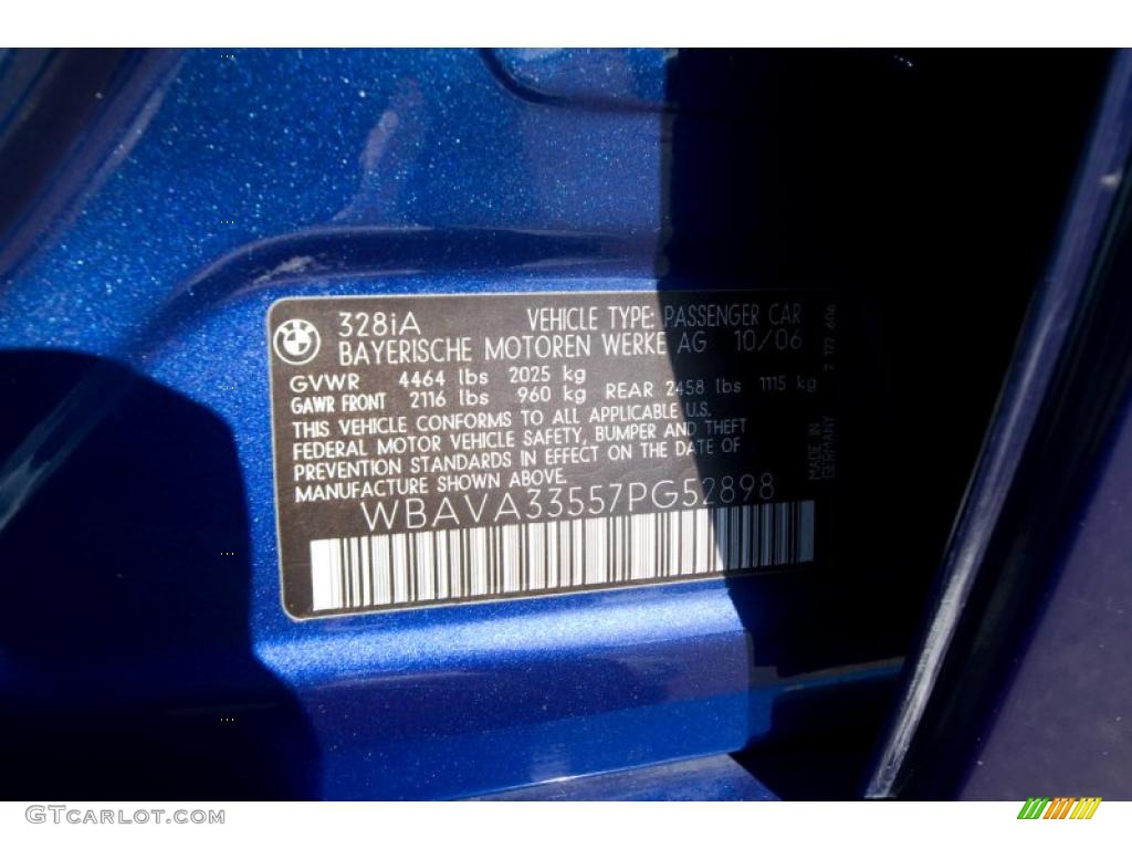 2007 3 Series 328i Sedan - Montego Blue Metallic / Grey photo #15