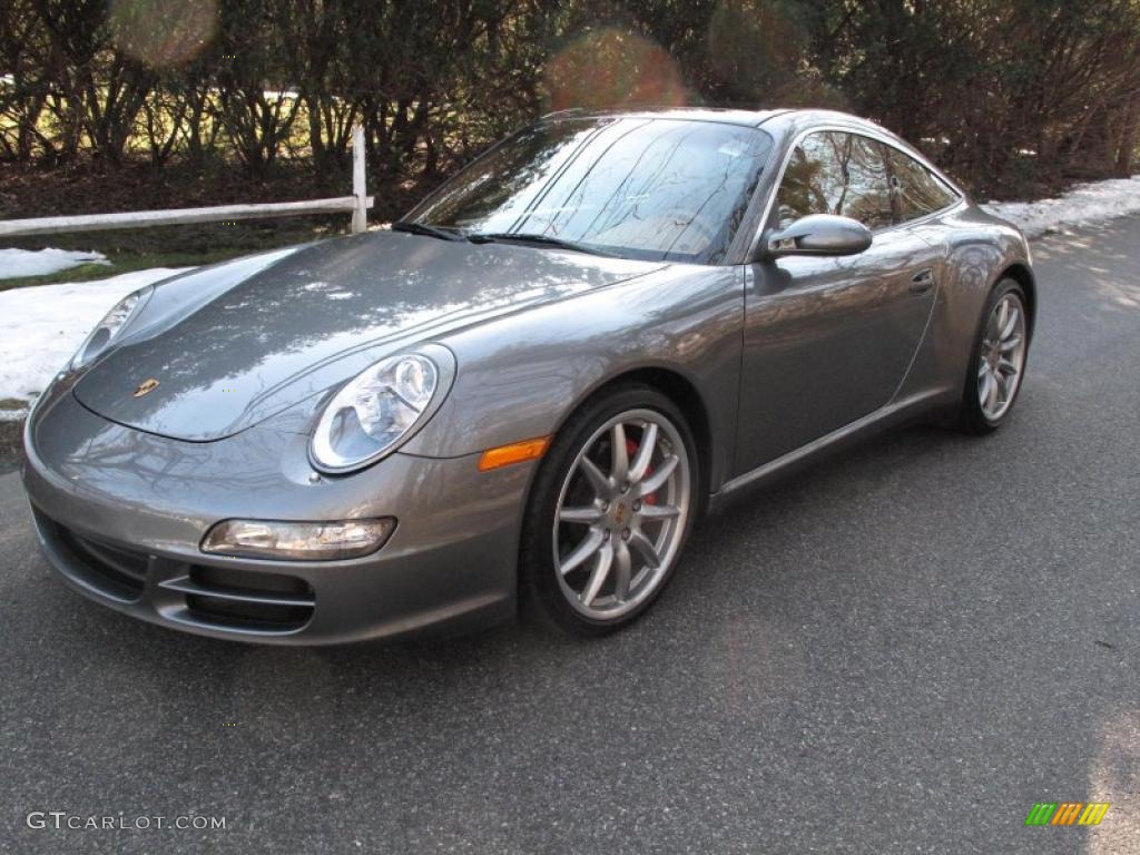 2007 911 Targa 4S - Meteor Grey Metallic / Natural Leather Brown photo #1