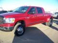 2007 Inferno Red Crystal Pearl Dodge Ram 3500 SLT Mega Cab 4x4 Dually  photo #1