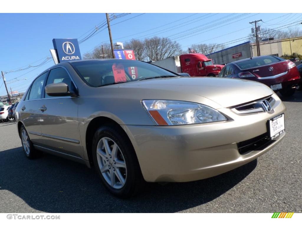 2003 Accord EX V6 Sedan - Desert Mist Metallic / Ivory photo #3