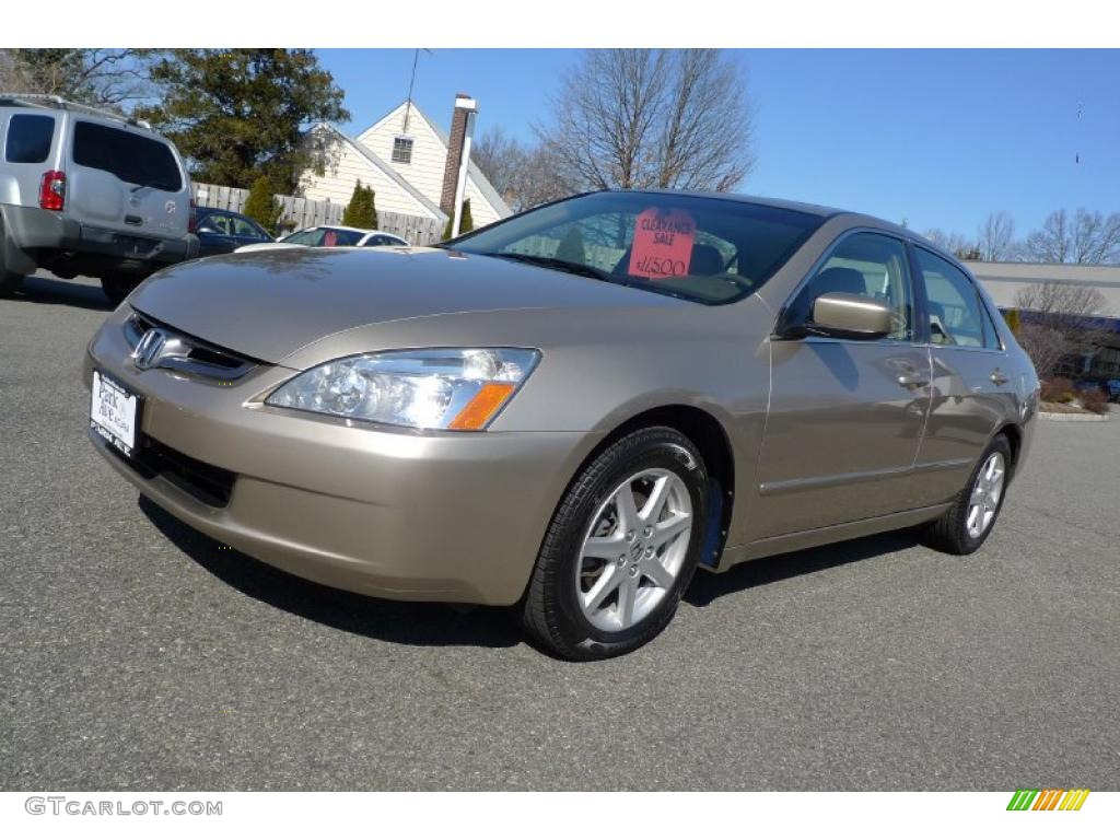 2003 Accord EX V6 Sedan - Desert Mist Metallic / Ivory photo #8