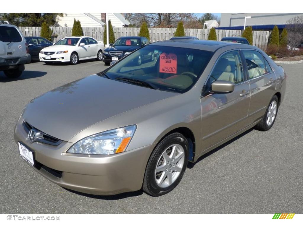 2003 Accord EX V6 Sedan - Desert Mist Metallic / Ivory photo #10