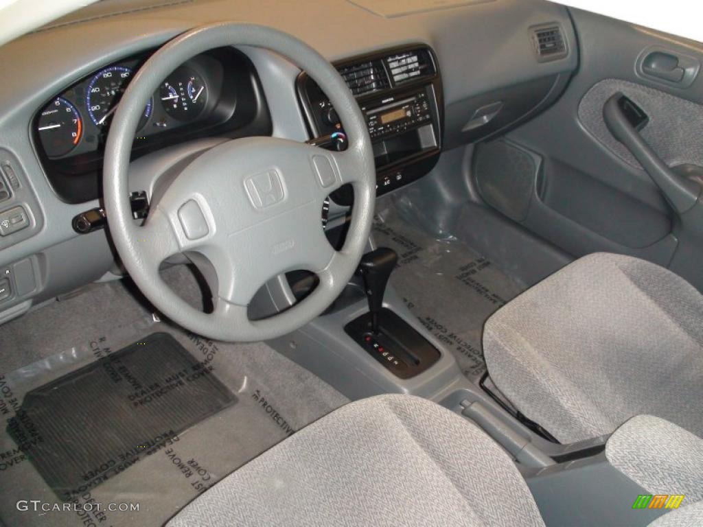 2000 Civic EX Sedan - Taffeta White / Gray photo #14