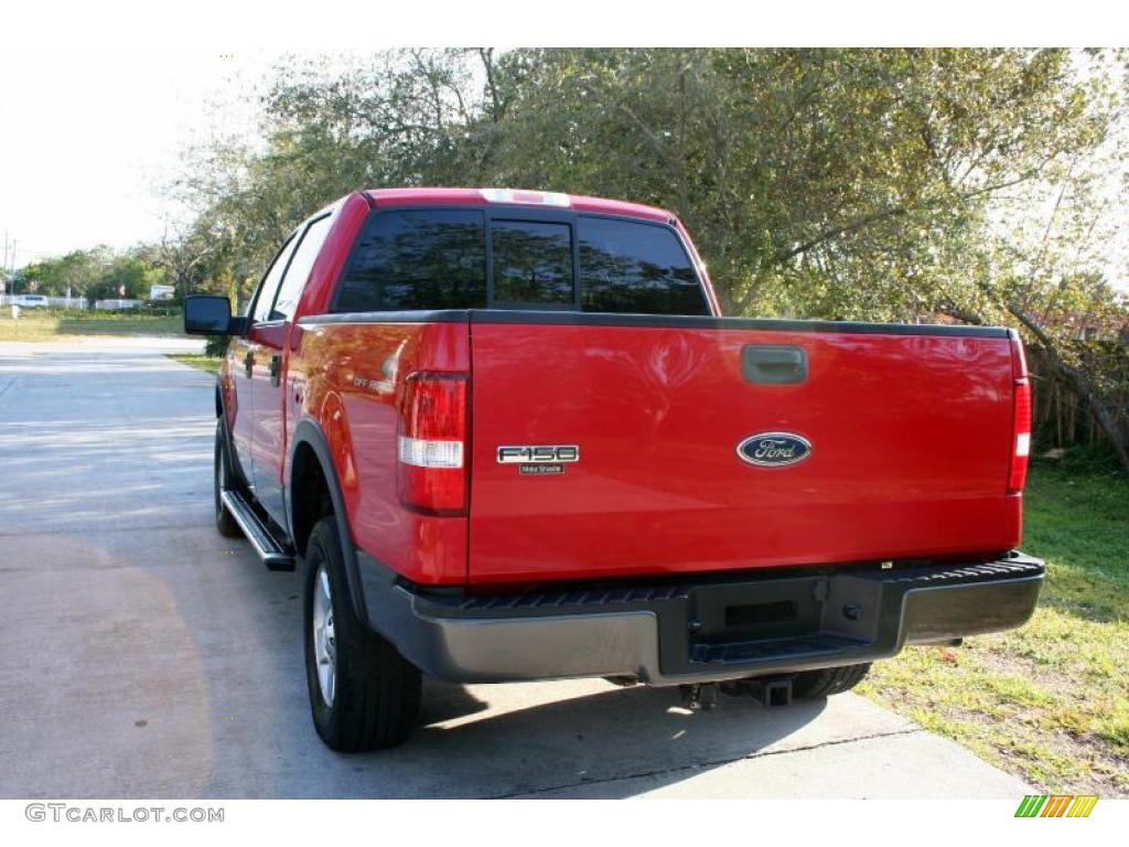 2004 F150 FX4 SuperCrew 4x4 - Bright Red / Black/Medium Flint photo #6