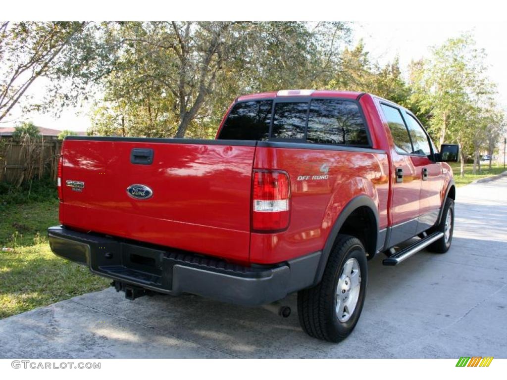 2004 F150 FX4 SuperCrew 4x4 - Bright Red / Black/Medium Flint photo #8