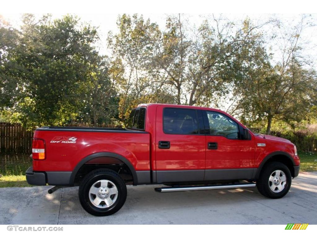 2004 F150 FX4 SuperCrew 4x4 - Bright Red / Black/Medium Flint photo #10