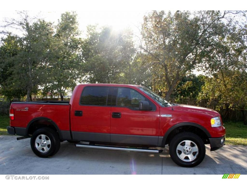 2004 F150 FX4 SuperCrew 4x4 - Bright Red / Black/Medium Flint photo #11