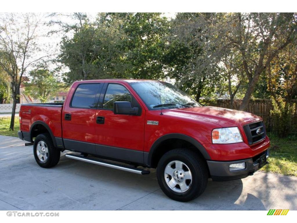 2004 F150 FX4 SuperCrew 4x4 - Bright Red / Black/Medium Flint photo #12