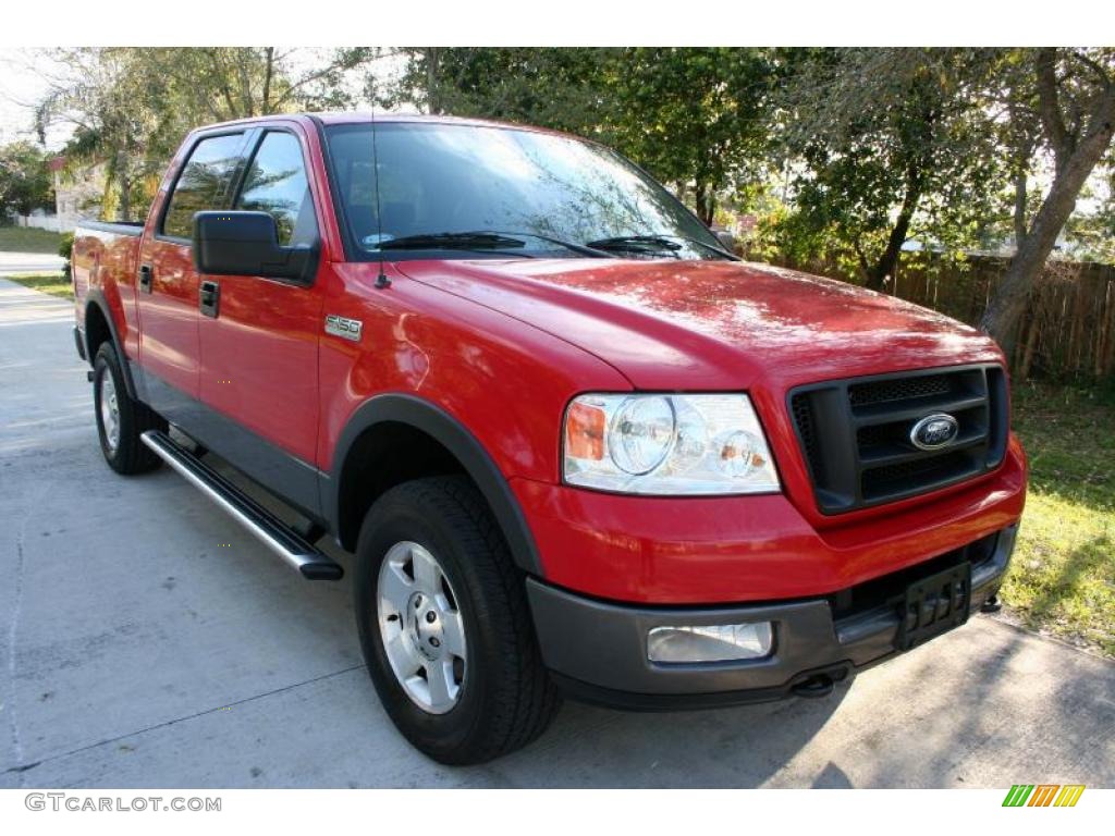 2004 F150 FX4 SuperCrew 4x4 - Bright Red / Black/Medium Flint photo #15