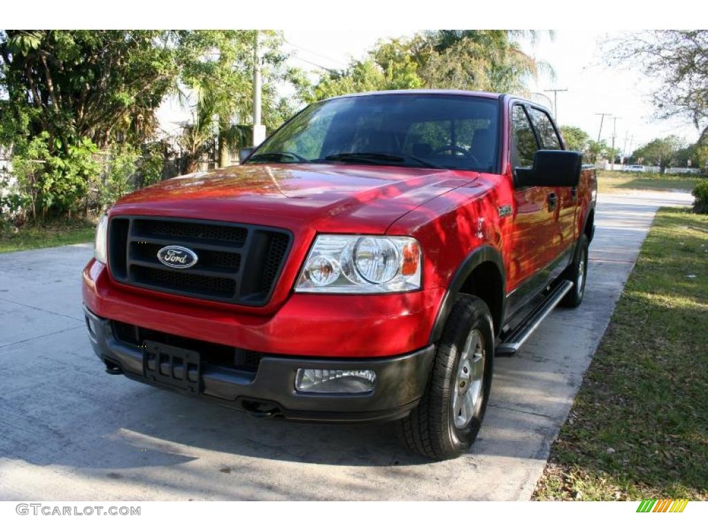 2004 F150 FX4 SuperCrew 4x4 - Bright Red / Black/Medium Flint photo #16