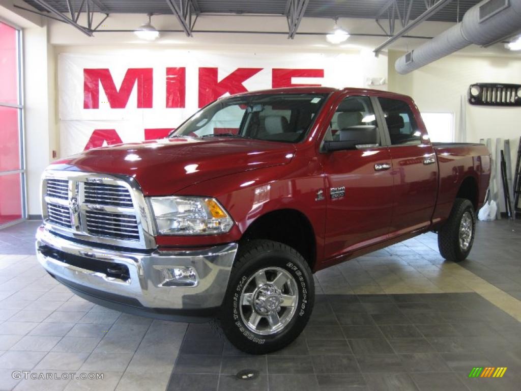 2010 Ram 2500 Big Horn Edition Crew Cab 4x4 - Inferno Red Crystal Pearl / Light Pebble Beige/Bark Brown photo #1