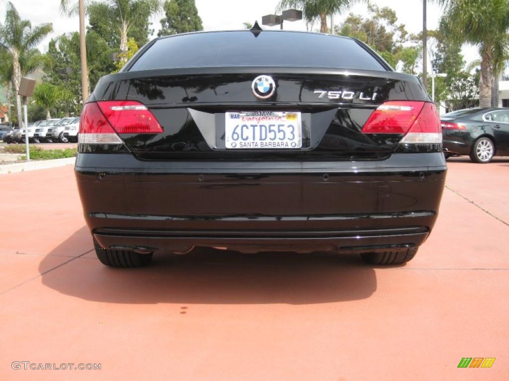 2008 7 Series 750Li Sedan - Jet Black / Black photo #5