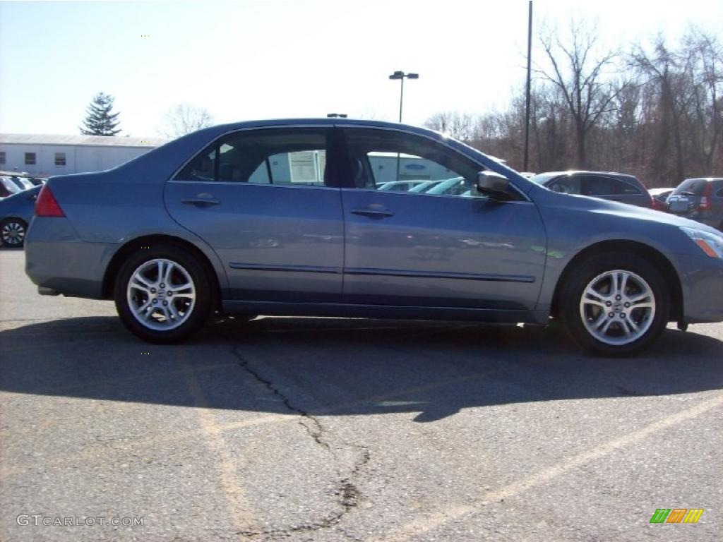 2007 Accord EX-L Sedan - Cool Blue Metallic / Gray photo #20