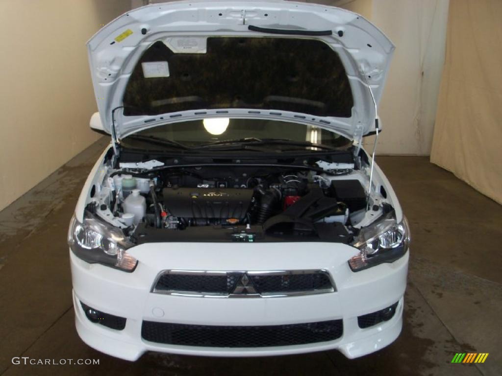 2010 Lancer GTS - Wicked White Metallic / Black photo #11