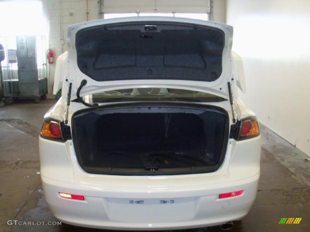 2010 Lancer GTS - Wicked White Metallic / Black photo #16