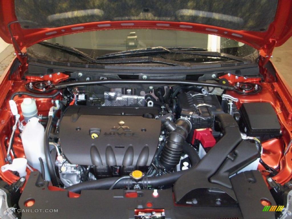 2010 Lancer GTS - Rotor Glow Orange Metallic / Black photo #12