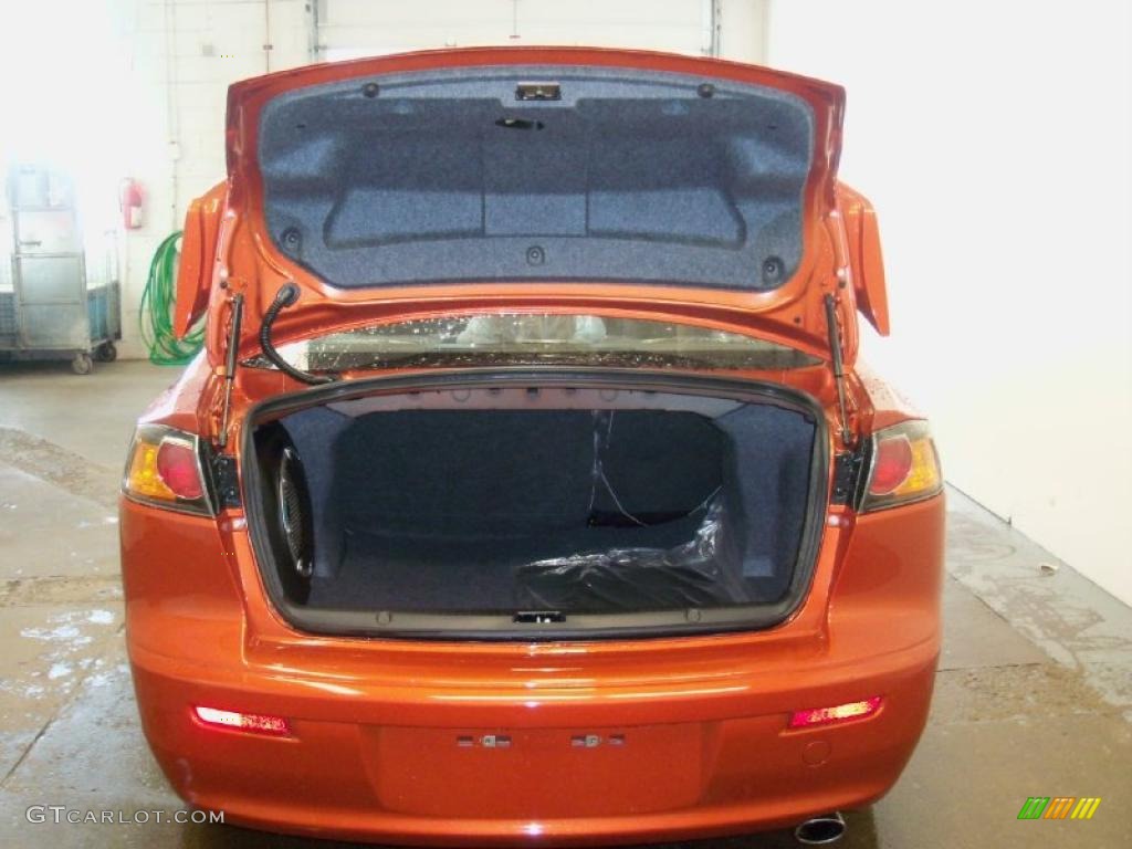 2010 Lancer GTS - Rotor Glow Orange Metallic / Black photo #16
