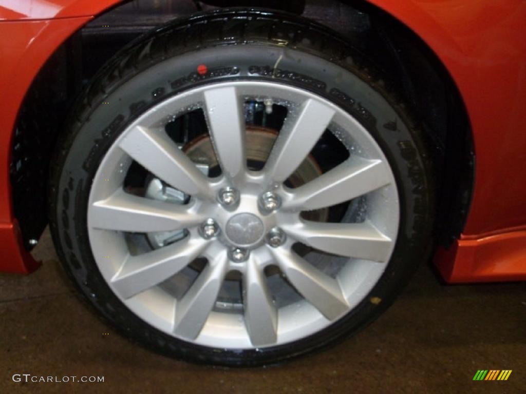 2010 Lancer GTS - Rotor Glow Orange Metallic / Black photo #23