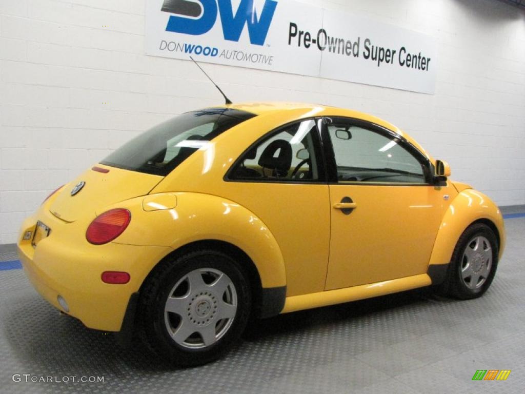 2000 New Beetle GLS 1.8T Coupe - Yellow / Black photo #4