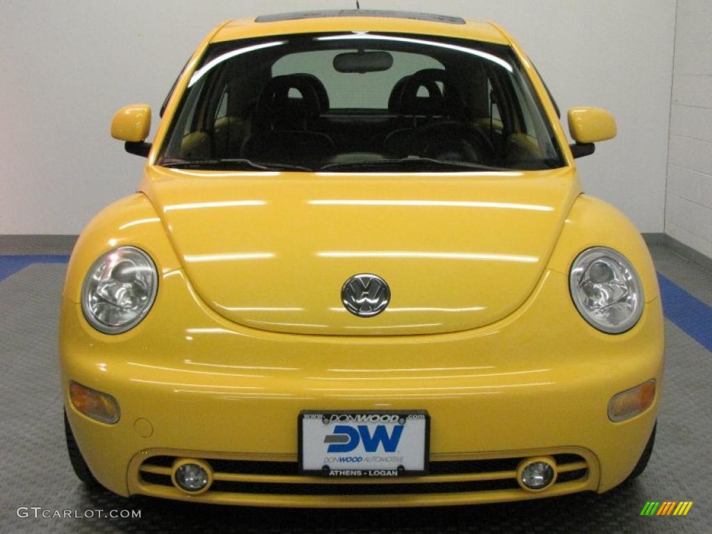 2000 New Beetle GLS 1.8T Coupe - Yellow / Black photo #7