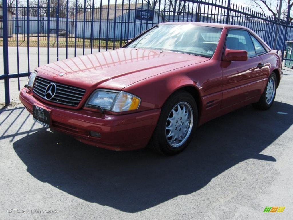 1996 SL 320 Roadster - Ruby Red Metallic / Parchment photo #1