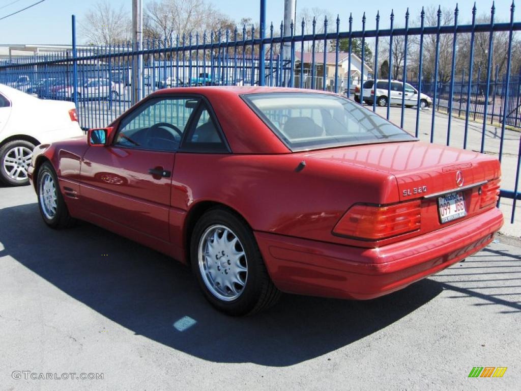 1996 SL 320 Roadster - Ruby Red Metallic / Parchment photo #2