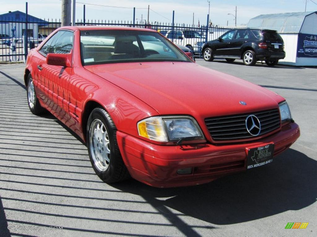 1996 SL 320 Roadster - Ruby Red Metallic / Parchment photo #4