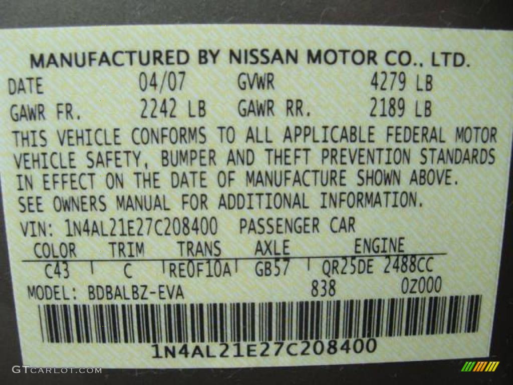 2007 Altima 2.5 S - Pebble Beach Metallic / Blond photo #22