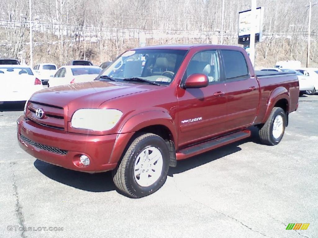 2005 Tundra Limited Double Cab 4x4 - Salsa Red Pearl / Taupe photo #1