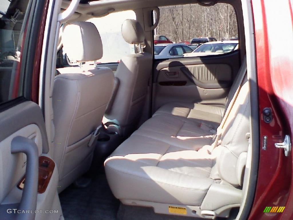 2005 Tundra Limited Double Cab 4x4 - Salsa Red Pearl / Taupe photo #7