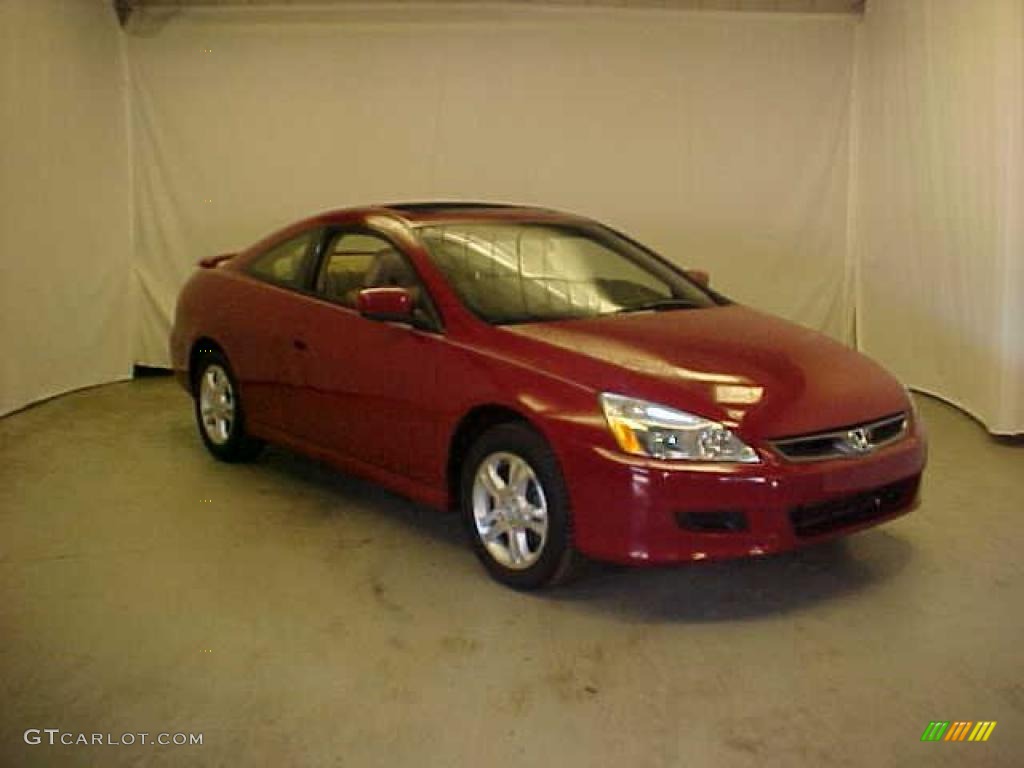 2007 Accord EX-L Coupe - San Marino Red / Ivory photo #1