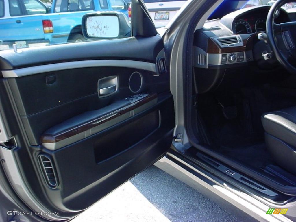 2006 7 Series 750i Sedan - Sterling Grey Metallic / Black/Black photo #9