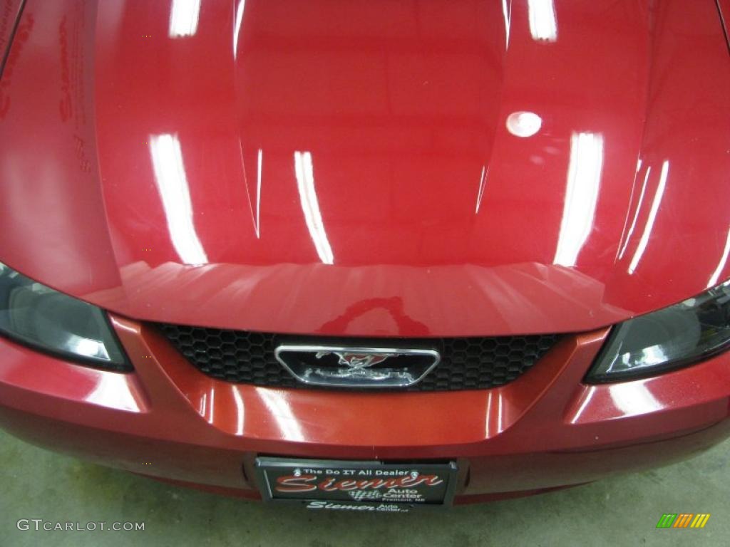 2001 Mustang GT Convertible - Laser Red Metallic / Dark Charcoal photo #37