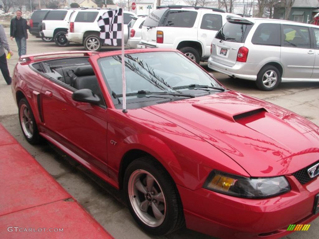 2001 Mustang GT Convertible - Laser Red Metallic / Dark Charcoal photo #54