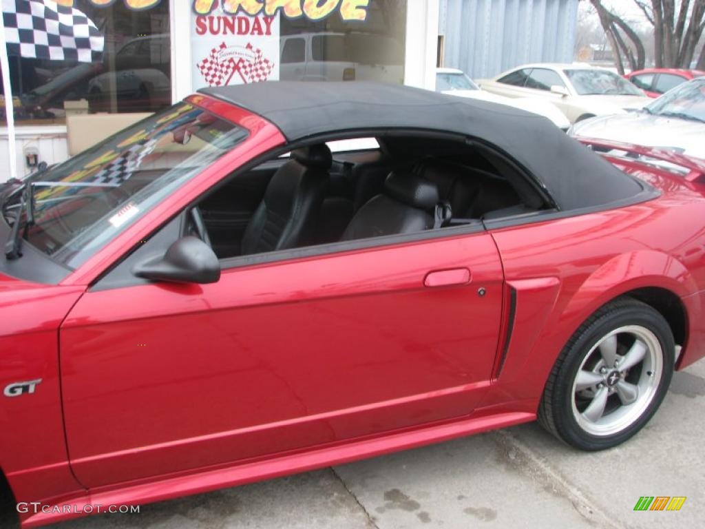 2001 Mustang GT Convertible - Laser Red Metallic / Dark Charcoal photo #58