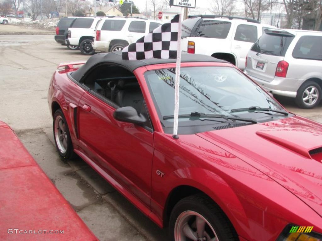 2001 Mustang GT Convertible - Laser Red Metallic / Dark Charcoal photo #63